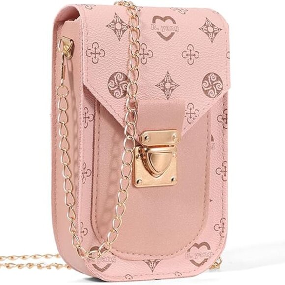 Fashion Pattern Crossbody Cell Phone Purse Pink - Picture 1 of 3